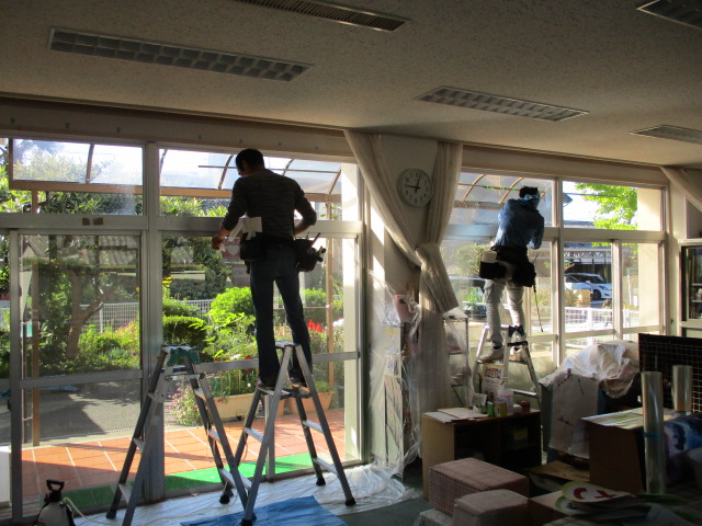 ガラスフィルム工事